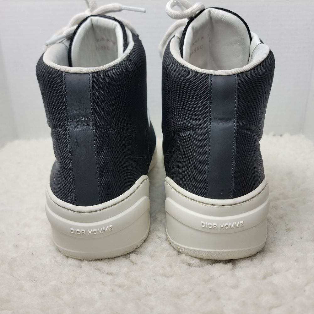 Christian Dior Homme Men’s Technical Nylon High Top Sneakers Black 12 Italy Made - Picture 4 of 9